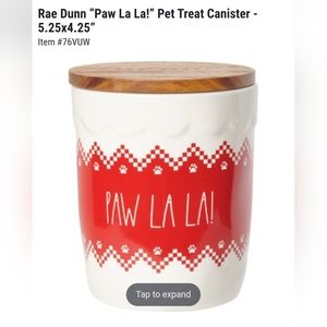 NIB Rae Dunn Paw lala pet treat canister